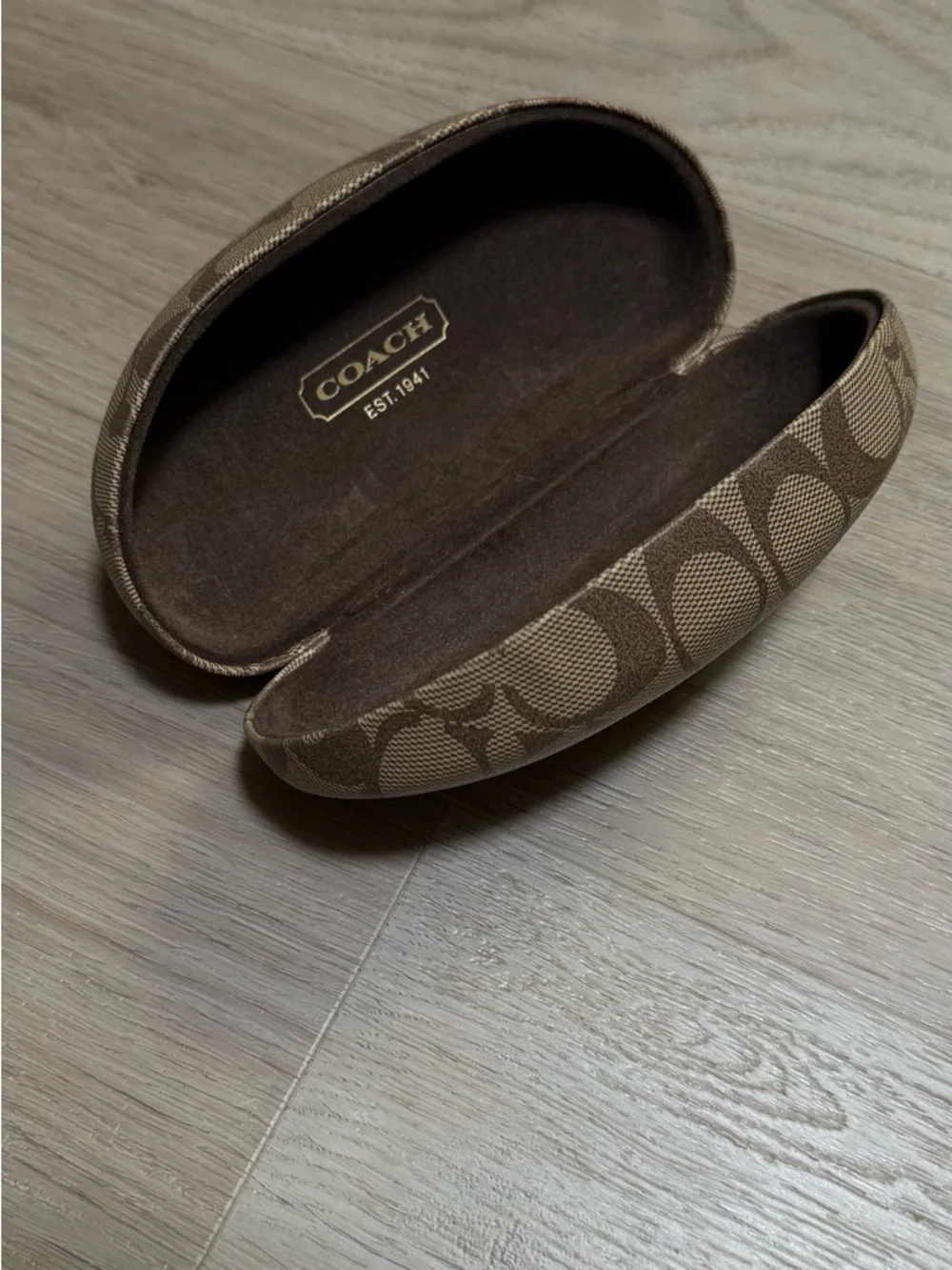 Coach Brown Signature Eyewear Case